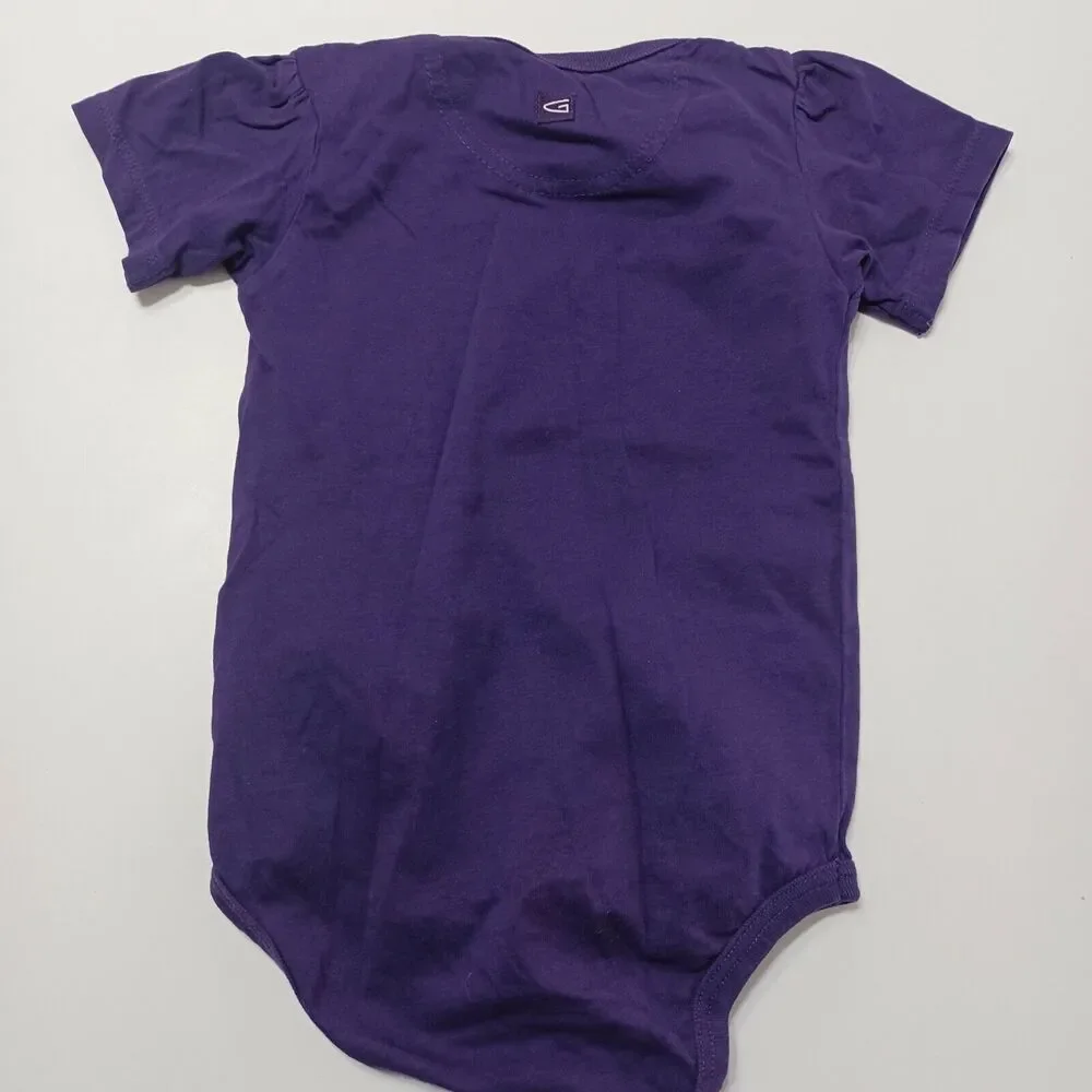 TCU Horned Frogs Garb Inc Girls T-Shirt Purple White Short Bodysuit TX Christian